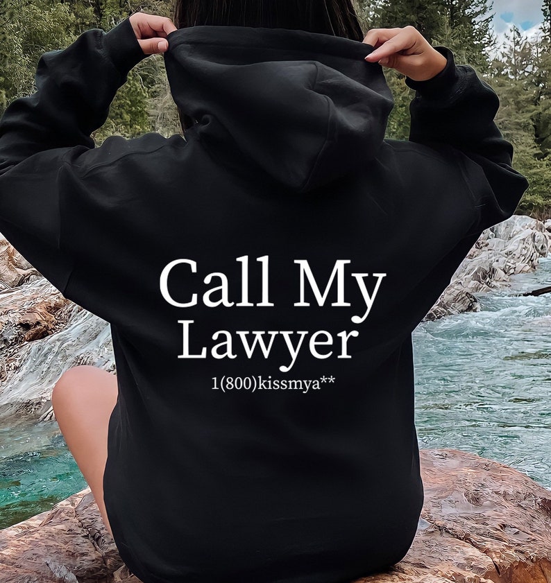 Call My Lawyer Hoodie, Oversized Hoodie, Aesthetic Hoodie, Tumblr Clothing, VSVO Hoodie, Sweet Outfit, Oversized Pullover Bild 3