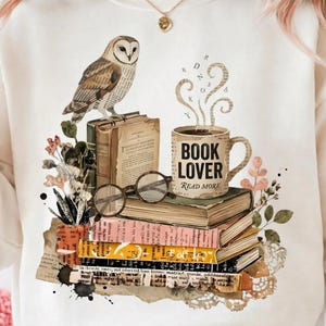 Book Lover Png, Faux Collage Png, Book Lover Png, Trendy Bookworm PNG