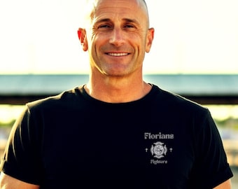 Saint Florian Firefighter T-Shirt: Florian Fighters Cotton Tee