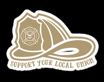 Firefighter Union Helmet Decal: Fire Factory FD Sticker