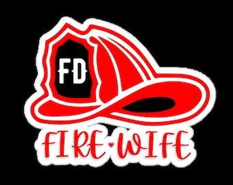 Firefighter Wife Vinyl Sticker: Proud Spouse Decal