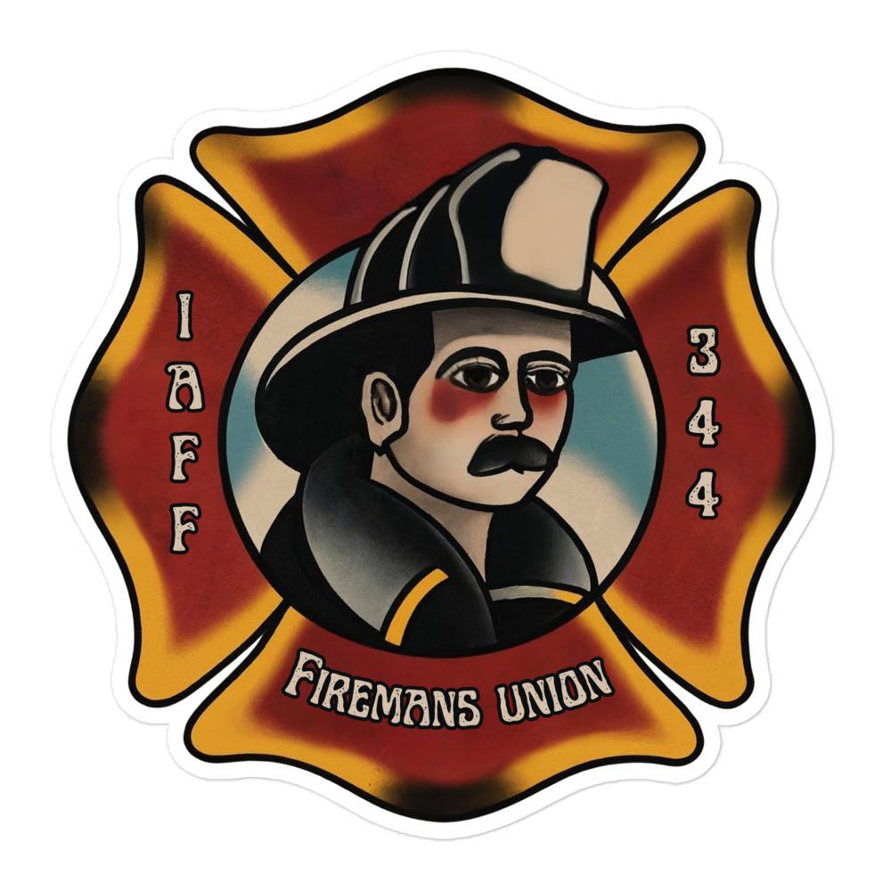 Personalized IAFF Firefighter Sticker: Vintage Tattoo Art Decal - Etsy