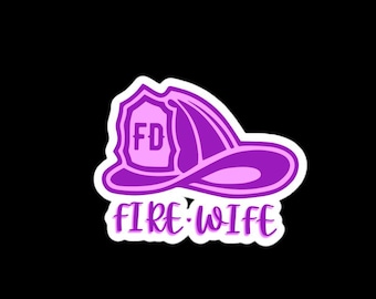 Firefighter Wife Vinyl Sticker: Proud Spouse Decal