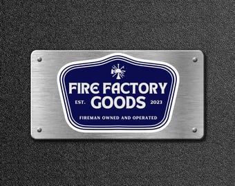 Fire Factory Goods Logo Sticker -Fireman Owned & Operated