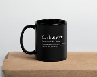 Firefighter Definition Coffee Mug: Hero First Responder Gift