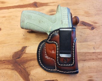 Fits Smith Wesson Bodyguard 2.0, Carry Comp 3.1" Leather Suede Lined IWB Holster