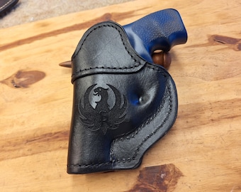 Fits Ruger LCR Leather Suede Lined IWB Holster