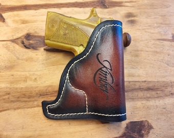 Fits Kimber Micro 9 Leather Suede Lined Pocket Holster