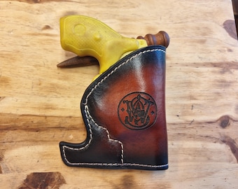 Fits Smith Wesson J Frame Leather Suede Lined Pocket Holster