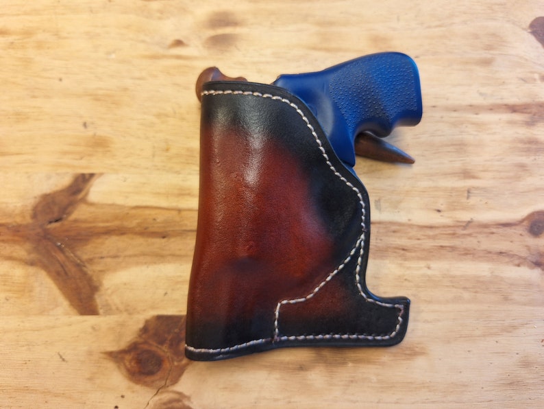 Fits Ruger LCR Leather Suede Lined Pocket Holster image 2