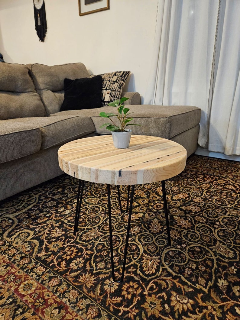 Modern Butcher Block End Table Etsy
