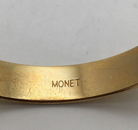 Gold Tonned Bangle Bracelet by Monet Vintge Costu… - image 3