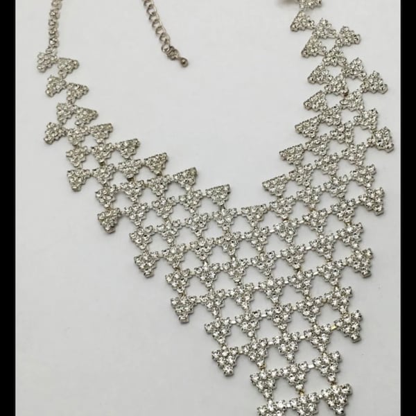 Vintage Waterfall Bib Necklace - Old Hollywood Style