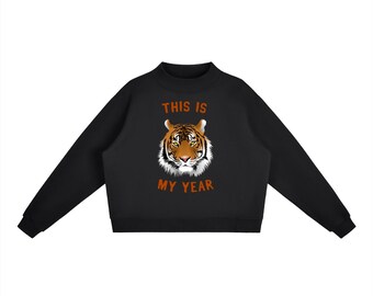 Unverzichtbares Fleece Mock-Neck Crew-Sweatshirt