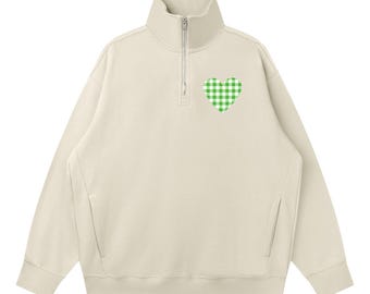 St. Patricks Sweatshirt mit Viertel-Reißverschluss