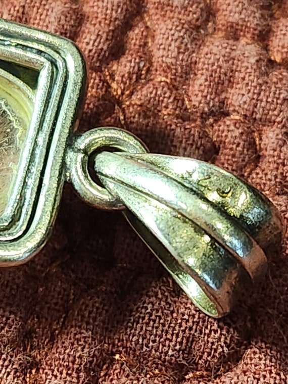Vintage sterling silver rutilated quartz pendant … - image 8