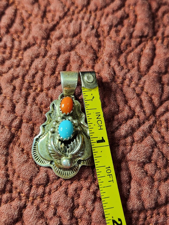 Vintage L.L LEE Navajo sterling silver turquoise … - image 3