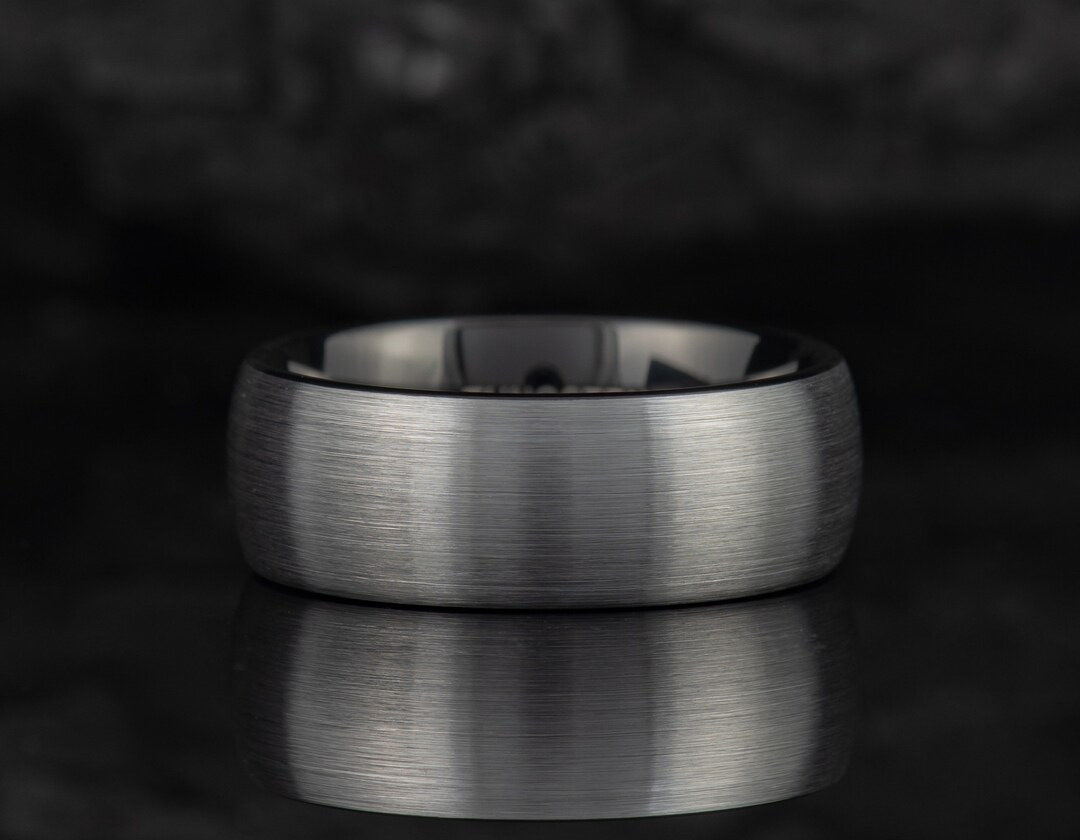Personalized Tungsten Wedding Ring Man Mens Wedding Band Etsy