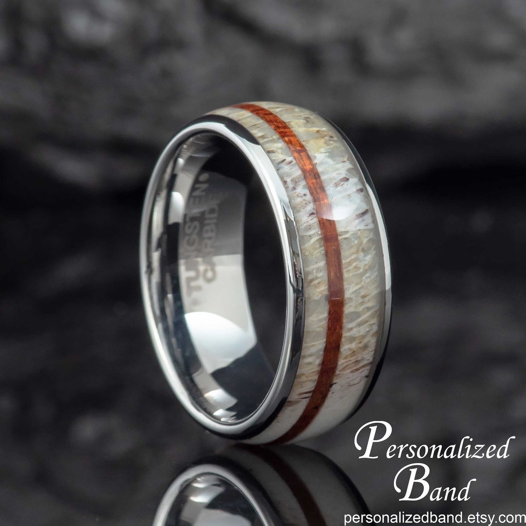 Unique Wedding Band for Men, Wood Wedding Ring for Him, Men's ...
