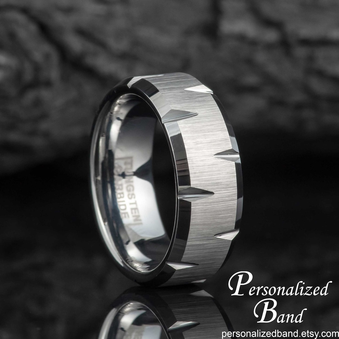 Custom Mens Tungsten Ring | Custom Engraved Wedding Band | Anniversary ...