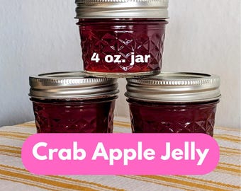 Delicious CRAB APPLE Jelly - 4oz jar - MN made