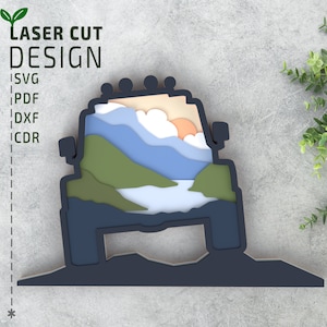 OffRoad Vehicle Layered SVG, Laser cut files, Multilayer 3d, Cricut files , Glowforge files, 3d paper cut