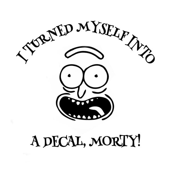 Rick and Morty Laptop Sticker Etsy