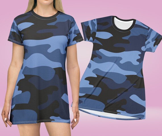 Oversized camo t shirt best sale dress
