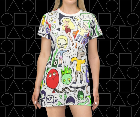 Cartoon t shirt dress sale