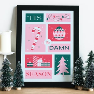 To jest cholerny sezon | Dekoracje świąteczne | Teksty piosenek Taylor Swift | Vintage Christmas | Evermore | Natychmiastowe pobranie wydruku ściennego