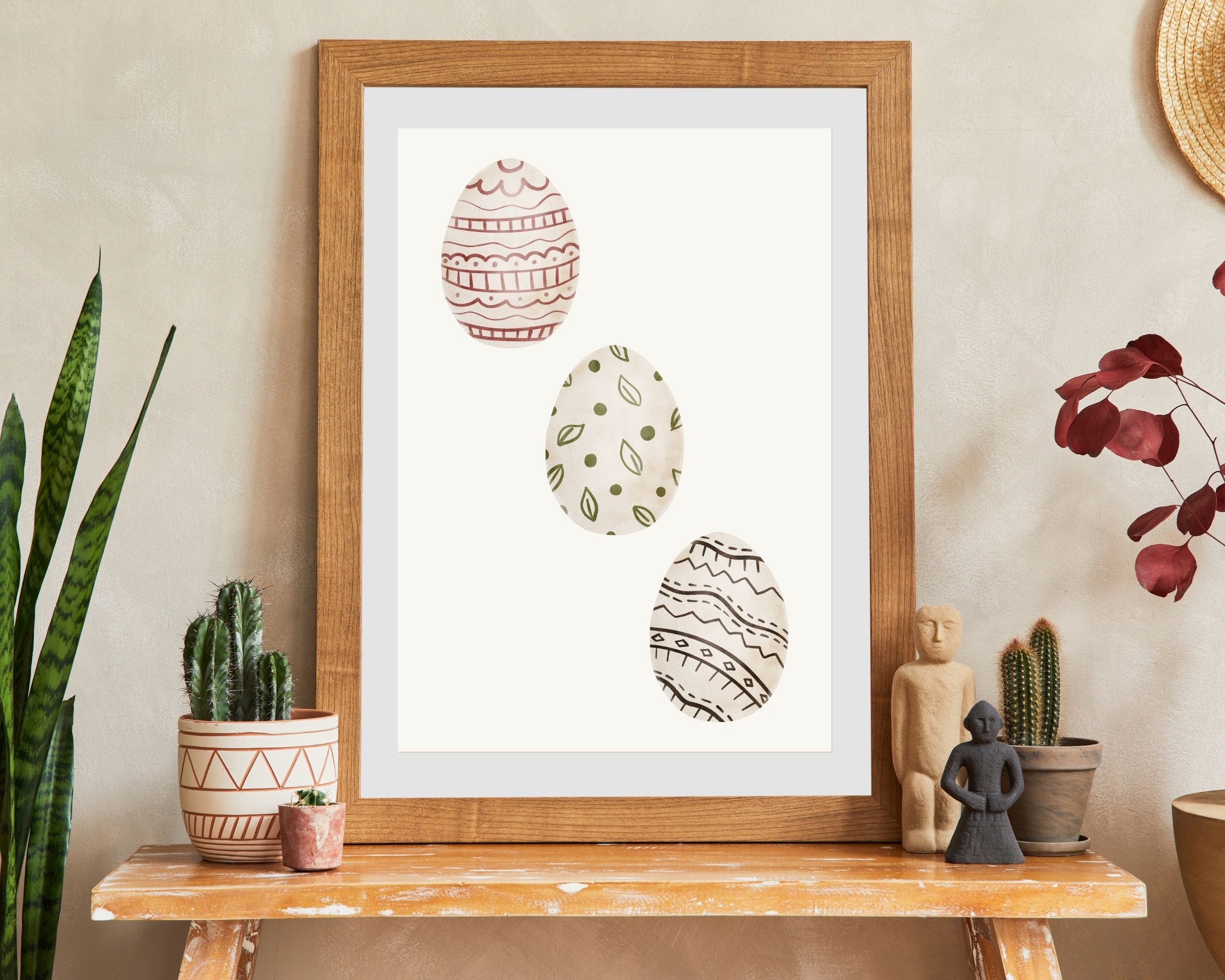Easter Printable Wall Art Set | Easter Decorations | Easter Egg Art ...