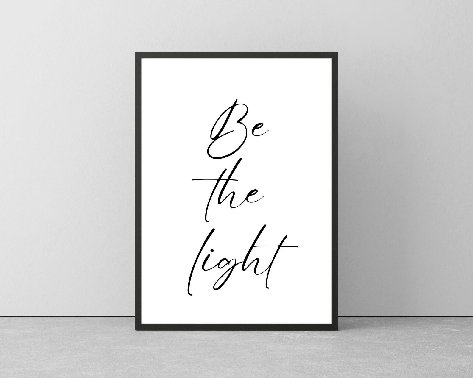 Motivational Quotes Wall Art, Be the Light Printable Wall Art ...