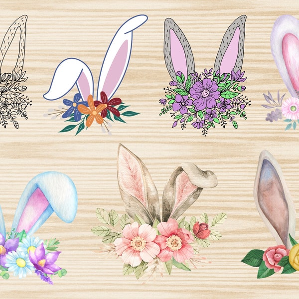 Bunny Ears SVG Bundle, Easter cut file, Bunny Ears Svg, Easter Bunny Svg, Easter Bunny Ears Clipart, Easter Bunny Ears Cricut Cutting File