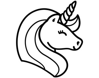 Unicorn SVG | Unicorn Head Svg | Unicorn Clip Art | Unicorn Face SVG | Cute Unicorn SVG | Cricut | Silhouette Cut File
