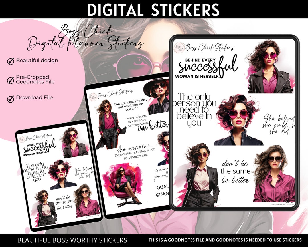 Digital Planner Stickers Girl Boss Digital Stickers for Digital ...