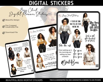 Digital Planner Stickers Girl Boss Digital Stickers for Digital Planning Goodnotes Stickers Lady Boss Digital Notebook Stickers