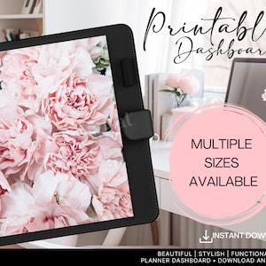 Flower Bouquet printable planner dashboard, Floral printable dashboard Multiple Sizes Planner Printable Cover, Printable for Planner