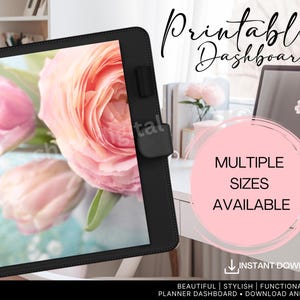 Flower Bouquet printable planner dashboard, Floral printable dashboard Multiple Sizes Planner Printable Cover, Printable for Planner