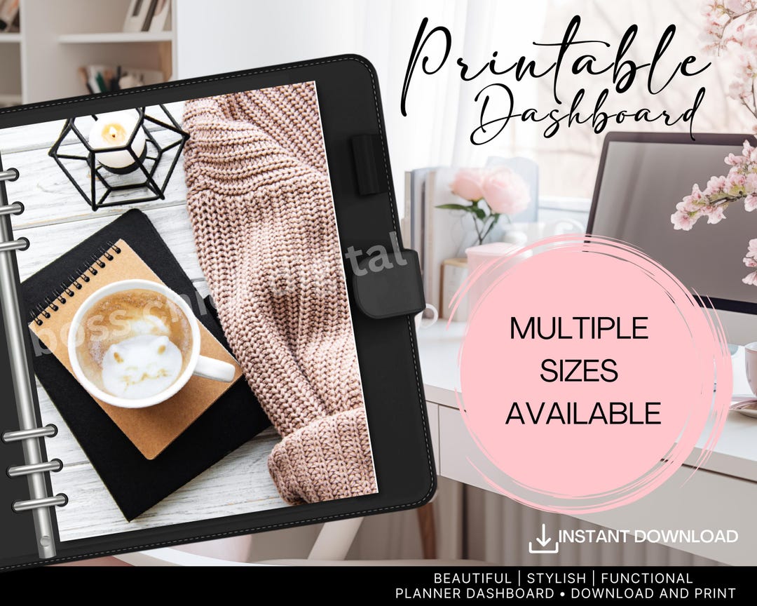 Cozy Sweater Printable Planner Dashboard, Cozy Coffee Vibe Printable ...