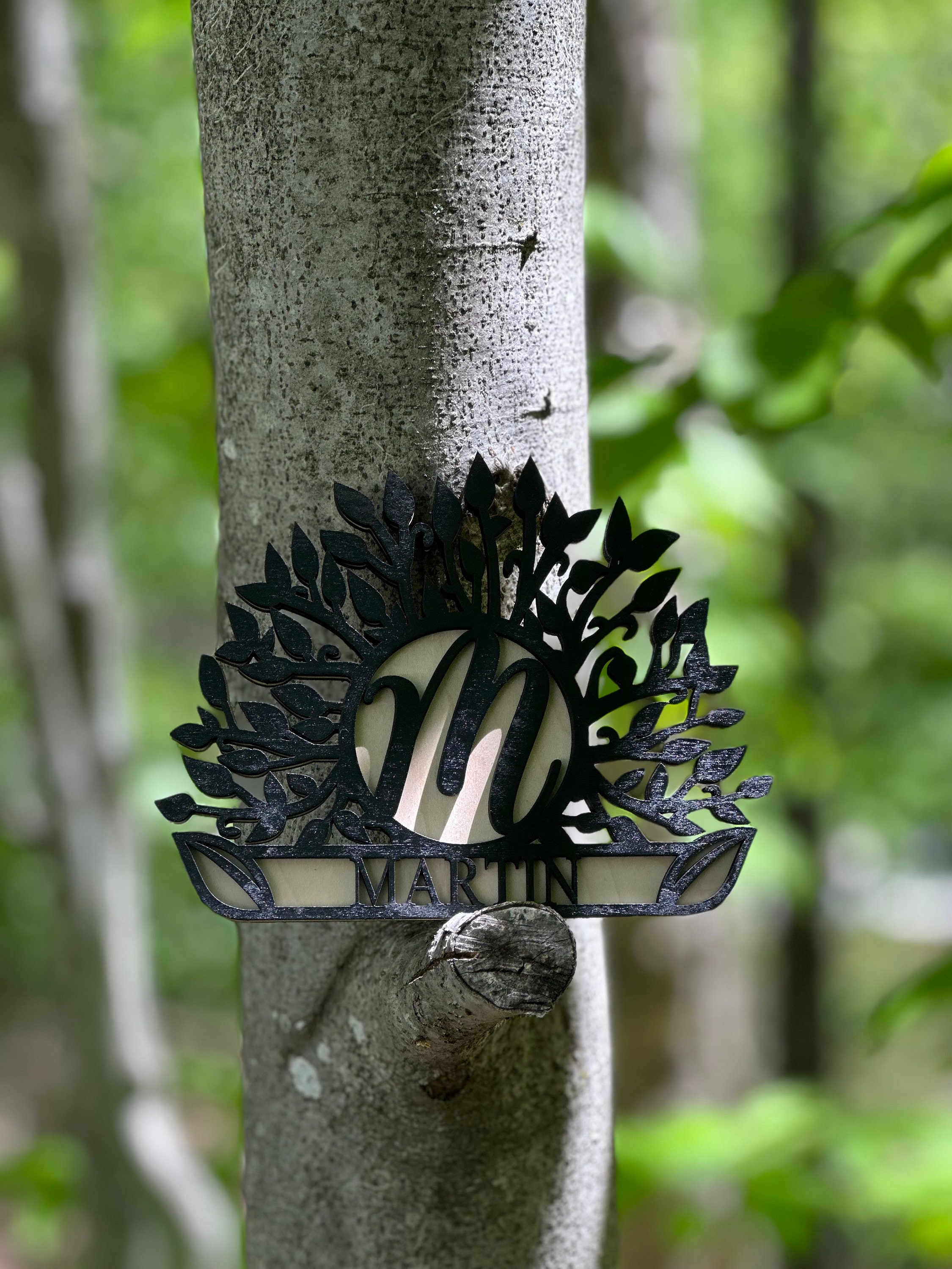 Tree of Life Horizontal Monogram Wall Sign - Etsy
