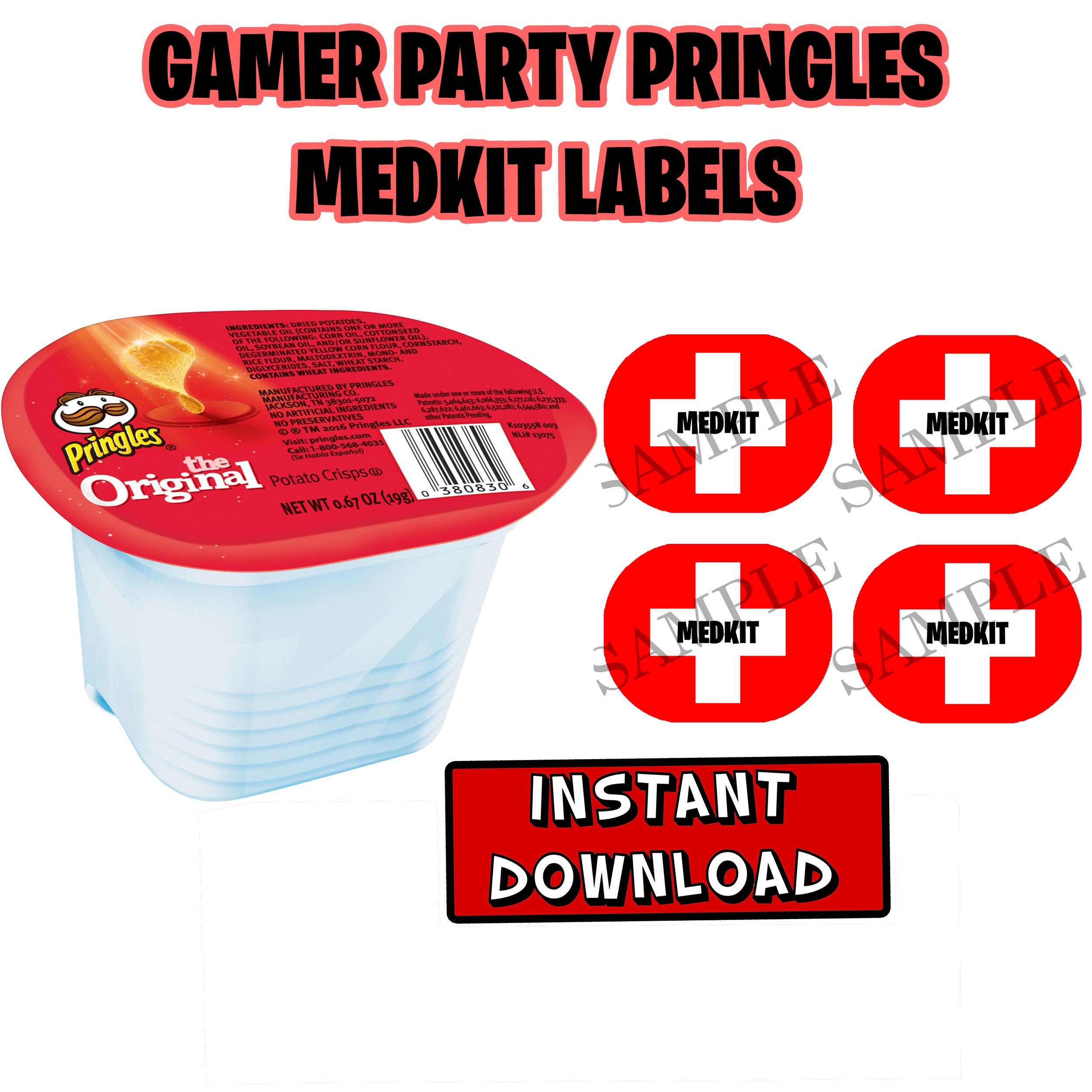 Pringles Medkit Labels, Printable Med Kit Labels, Instant Download ...