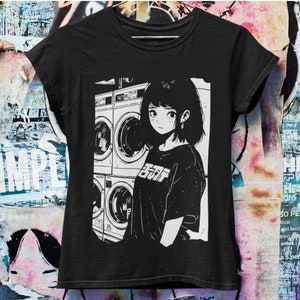 Übergroßes Pastel Goth Anime Tshirt | Harajuku Streetwear | Japanische Streetwear | Grunge Ästhetik