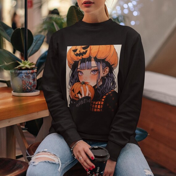 Pastel Goth Anime Oversized Sweatshirt Harajuku Streetwear