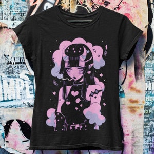 Pastel Goth Anime Oversized T-shirt  | Harajuku Streetwear | Japanese Streetwear | Grunge Aesthetic