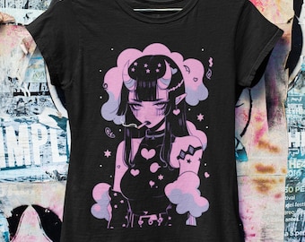 Pastel Goth Anime Oversized T-shirt  | Harajuku Streetwear | Japanese Streetwear | Grunge Aesthetic