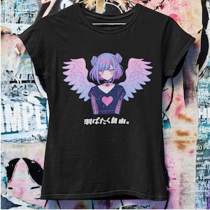Pastel Goth Anime Oversized Tshirt  | Harajuku Streetwear | Japanese Streetwear | Grunge Aesthetic