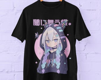 Pastel Goth Anime Oversized T-shirt  | Harajuku Streetwear | Japanese Streetwear | Kawaii Butterfly Aesthetic