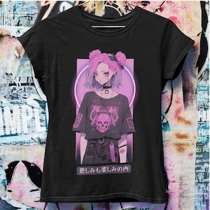 Pastel Goth Anime Oversized Tshirt  | Harajuku Streetwear | Japanese Streetwear | Grunge Aesthetic