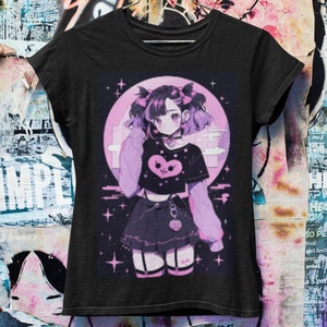 Pastel Goth Anime Oversized T-shirt  | Harajuku Streetwear | Japanese Streetwear | Grunge Aesthetic