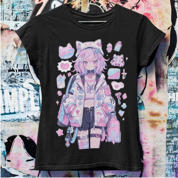 Harajuku Style Embroidered Short Sleeve T-Shirt